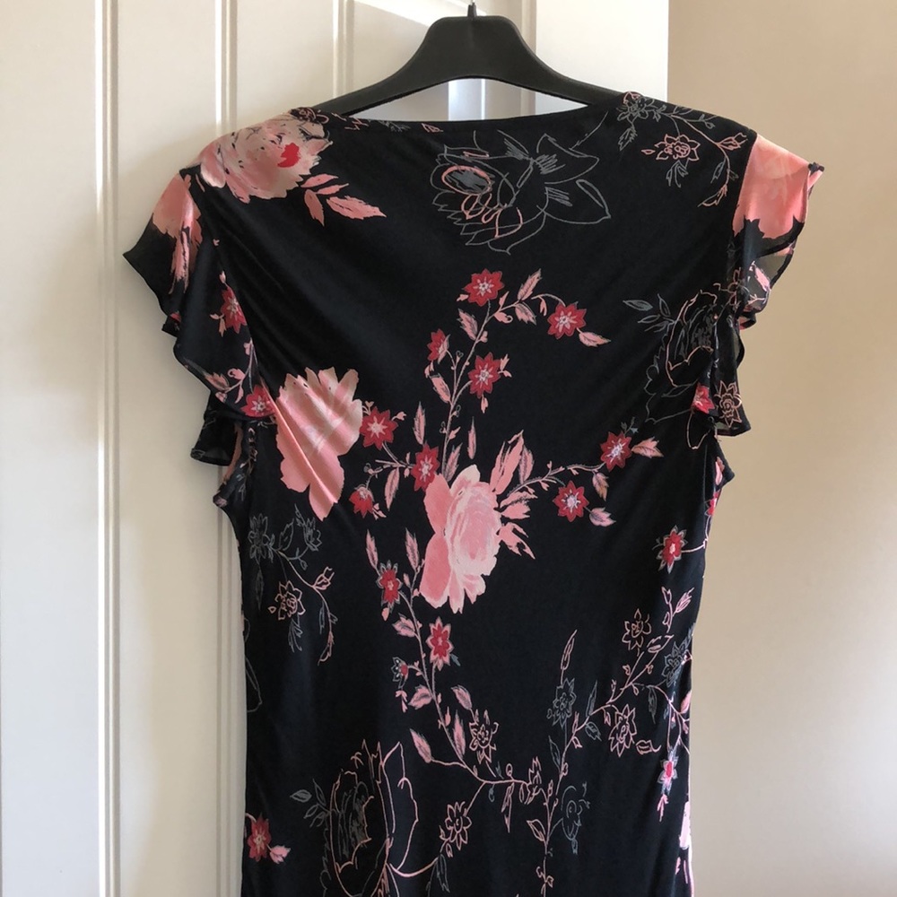 Eva Blue Vintage Floral Beaded Midi Dress - Picture 14 of 16